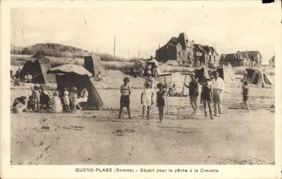 Quend-Plage (Somme) — Saída para a pesca de camarões — Edição Billard