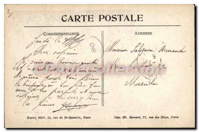 Pouilly (Somma) — Un aspetto del paesaggio — editore Huret — Verso