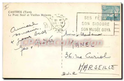 Castres - El Puente Nuevo y Casas Antiguas — Cim, editor — Reverso