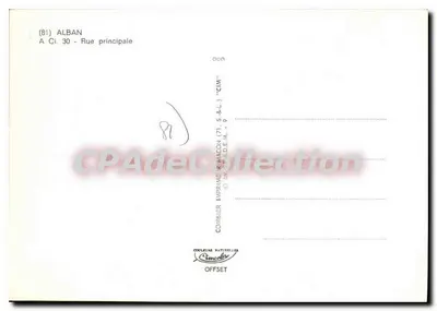 Alban — Rue principale — Imprimerie Combiér (71) S.A.L. & Cie — Verso