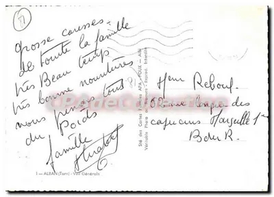 Alban (Tarn) — Vista Geral — Sté des Cartes Postales APA-POUX — Verso