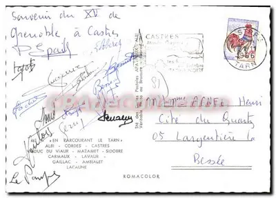 Tarn — Panoramakarte mit Karten des Departements — Sté des Cartes Postales APA - Tarn — Rückseite