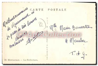 Montauban — A Prefeitura — editor Los Cartes A P A - ALBI, n°23 — Verso