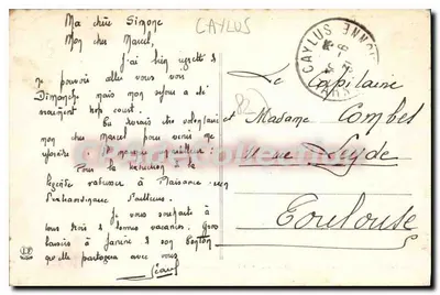 Caylus — Vista geral — Fototipo Lalouche Frères, Toulouse, N° 59 — Verso