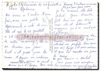 Causade — Pamiątka z CAUSSADE — wydawca Alisi — Rewers