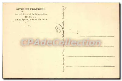 Plaża w godzinie kąpieli — Bandol — Wydawnictwo Tardy — Rewers