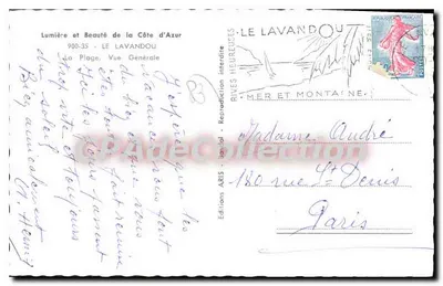 Le Lavandou — Vista Geral — Edições ARIS — Verso