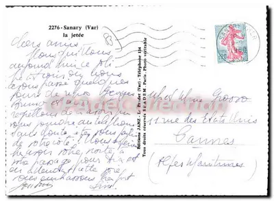 Sanary-sur-Mer — nabrzeże — Wydawnictwo JANZ — Rewers