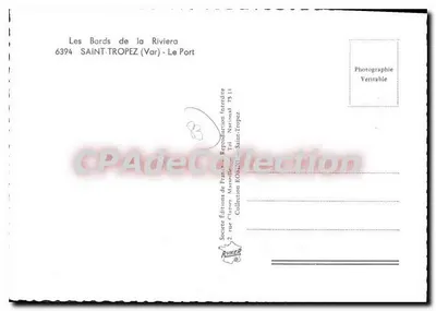 Saint-Tropez (Var) — O Porto — Sociedade Edições da França — Verso