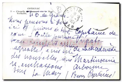 Kaplica Bernard-sur-le-Mont — Cotignac — Stara pocztówka z kolekcji — Rewers