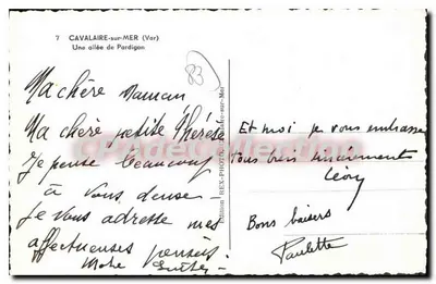 Avenue van Pardigon — Cavalaire-sur-Mer — Uitgave REX-Photo — Achterkant