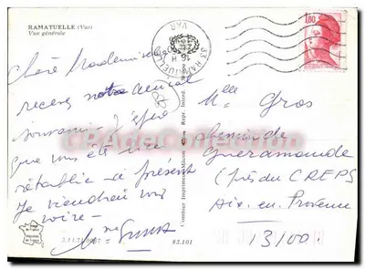 Ramatuelle (Var) — Visão geral — Imprimerie Combier — Verso