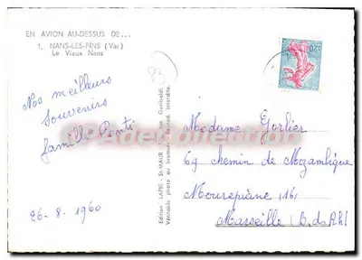 Nans-les-Pins (Var) — O Velho Nans — Edição Lapie, St-Maur — Verso