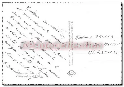 Castelo de Nans-les-Pins — vista geral — Edição Tardy, Nans-les-Pins — Verso