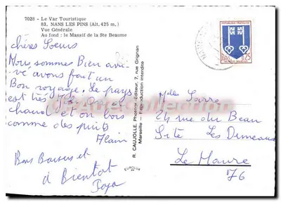 Nans-les-Pins — Visão Geral — R. CAUJOLLE, Fotógrafo-Editor, Marselha — Verso