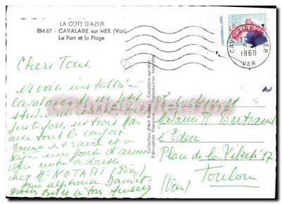 Cavalier-sur-Mer — praia e porto — Bureau — Verso