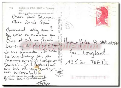 St Zacharie w Prowansji — paski ulicy — La Photographie d'Etat — Rewers