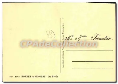 Bormes-les-Mimosas — Os Hotéis — As Belas Edições Francesas — Verso