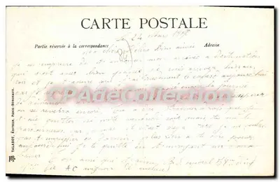 Um Beijo de Avignon — Depositado JB — Talarot, Paris-Bordeaux — Verso
