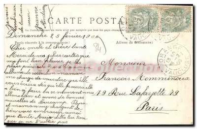 Stara pocztówka zamek Massillan Beauchamp Starsze miejsce spotkań myśliwych Jeana de Poitiers maitre-autel Bernus — Rewers