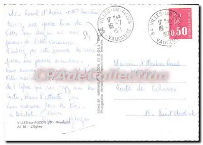 Chiesa di Villes-sur-Auzon — Repubblica Francese — Combiér Editore — Verso