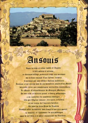 Ansouis — aldeia provençal a 380 m de altitude — Edições Gloradia, PT. 6