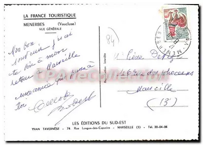 Ménerbes — Vista generale — Éditions du Sud-Est — Verso