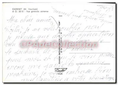 Cadenet (84) — Vista geral aérea — Imprensa Macon (71. S.&L.) — Verso