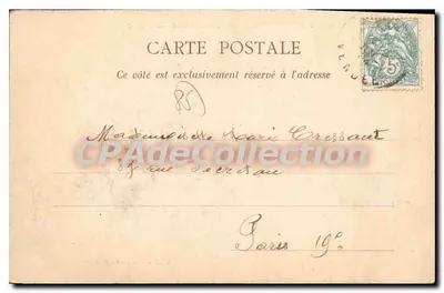 Ile-d'Yeu — A costa entre a Pierre-Branlante e a Meule — Héliotypie Dugas, Nantes, V 57 — Verso