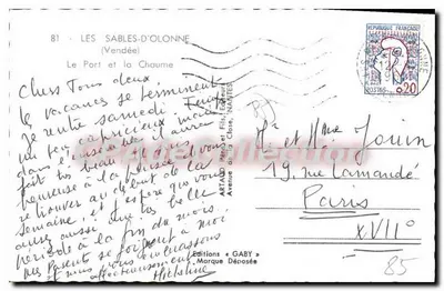 Les Sables-d'Olonne — Port i Chaume — Éditions Gaby — Rewers