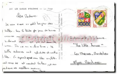 Les Sables d'Olonne — De Strand — P. Marlin — Achterkant