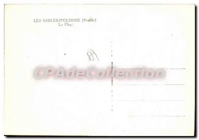 Les Sables-d'Olonne (Vendée) — Plaża — Wydawca Combier & Littre-Macon — Rewers