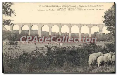 Saint-Laurent-sur-Sèvre (Vendée) — Viaduto de Barbin sobre a Sèvre — n°1137