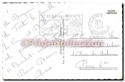 Saint-Jean-de-Monts — Panoramische uitzicht en monumenten — Uitgever ARTAUD — Achterkant