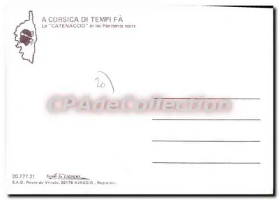 Il "CATENACCIO" e i Penitenti neri — S.A.D. Via del Vittuio, 20178 Ajaccio — Verso