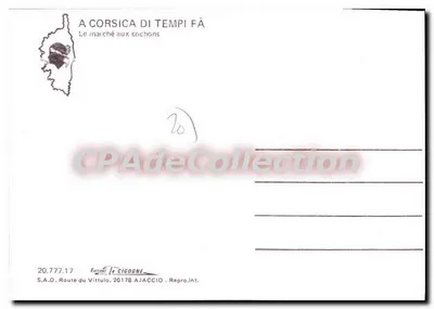 Mercado de Porcos — Córsega — Edição S.A.D. Route du Vittulo — Verso