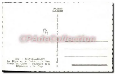 Chatelaillon — widok panoramiczny — Cie des Arts Photomécaniques, Paryż — Rewers