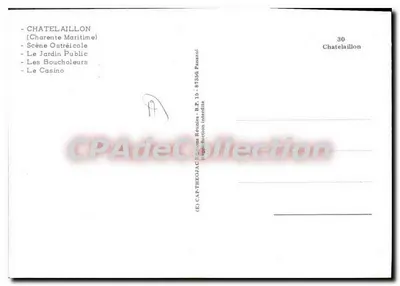 Châtelailлон — Cena Ostreícola, Jardim Público, Casino — Edições Rétines — Verso