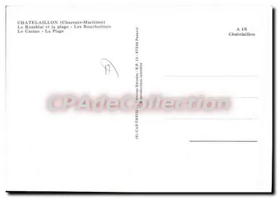 Châtelaillyon — Plaża, kasyno, wyżłobienie — Wydawnictwa Zjednoczone Fanzol — Rewers