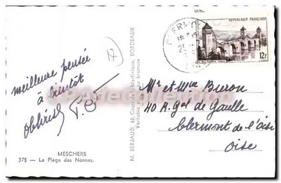 Plaża Nonnos — Meschers — wydawca M. Berjaud — Rewers