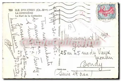 Port Cotinière — Wyspa Oleron — Wydawnictwo Europy, seria 710 — Rewers