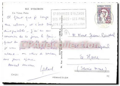 Un Vieux Puits — Île d'Oléron — Éditeur Estel, serie CH211 — Achterkant