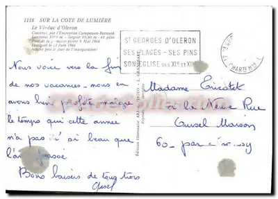 Most Oleron — otwarcie 21 czerwca 1966 — wydawnictwo ARJAC — Rewers