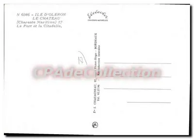 Wyspa Oléron — Port i Twierdza — Wydawca Élécœuvr, N° 6086 — Rewers