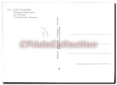 Wyspa Oléron — Zamek — Ogólny widok z powietrza — Wydawnictwo Théoljac — Rewers