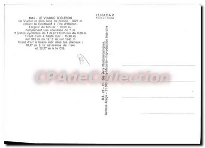 Viaduc d'Oléron — najdłuższy we Francji — éditeur Elnacap — Rewers