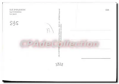 Porto di La Cotinière — Isola d'Oleron — edizione IRIS — Verso