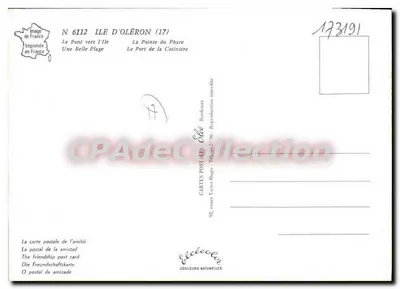 Wyspa Oléron — widok panoramiczny — Élèc Éditions — Rewers