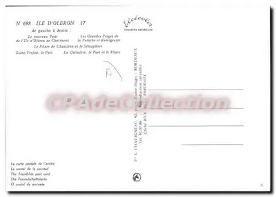 Wyspa Oléron — Pamiątka z Wyspy Oléron — Wydawca Elécéco — Rewers