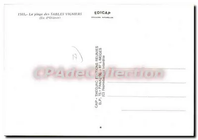 Plaża Sables Vigniers — (Wyspa Oléron) — CAP - Théojac Éditions Réunies — Rewers